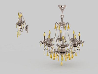 豪华水晶吊灯模型3d模型