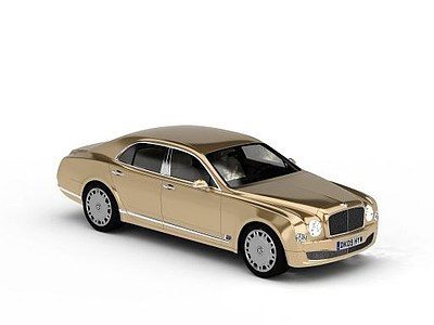 香槟色汽车模型3d模型
