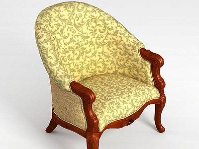美式沙发椅模型3d模型