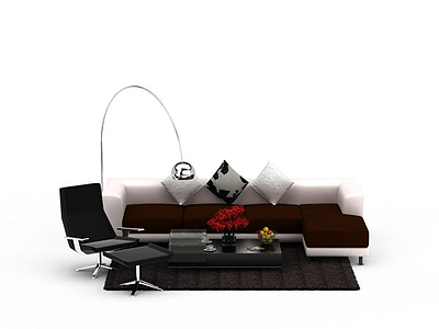 3d布艺沙发组合免费模型