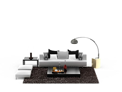 3d室内沙发组合免费模型