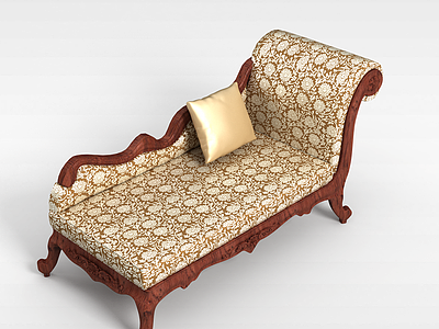 3d现代贵妃椅沙发模型