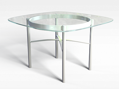 时尚玻璃桌模型3d模型