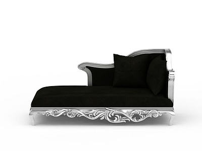 欧式布艺贵妃椅模型3d模型