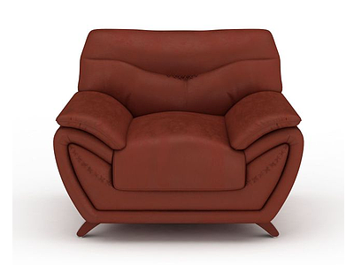 红色进口沙发模型3d模型