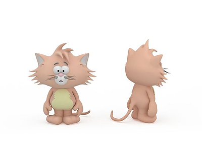 儿童玩具猫模型3d模型
