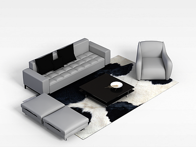 3d创意沙发组合模型