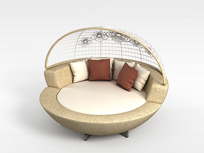 圆形沙发模型3d模型