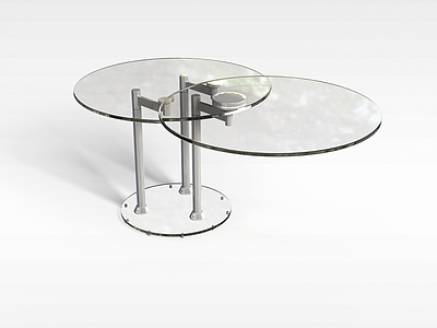 3d双层玻璃桌模型