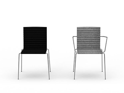 3d简约椅子组合模型