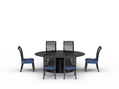 饭馆餐桌椅模型3d模型