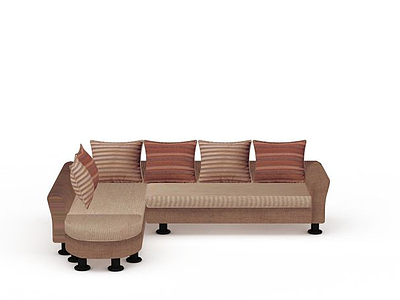 现代简约布艺沙发模型3d模型
