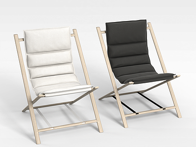 折叠沙滩椅模型3d模型
