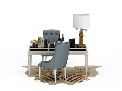 家庭书桌椅模型3d模型