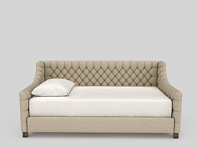3d欧式沙发床模型