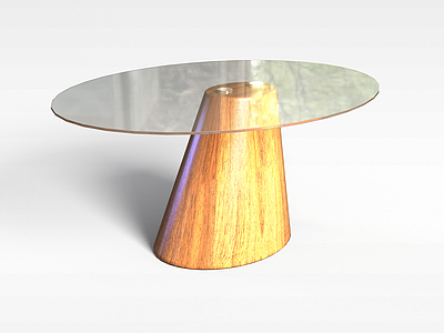 3d玻璃餐桌模型