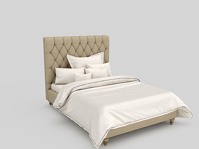 3d欧式床新款模型