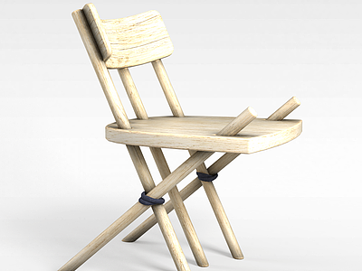 进口折叠椅子模型3d模型