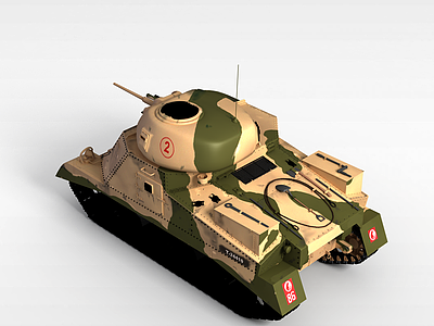 97式中型坦克模型3d模型