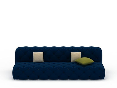 蓝色沙发模型3d模型