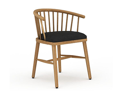 3d家用木制椅子模型
