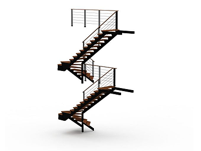 复式楼梯模型3d模型