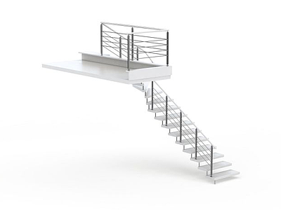 3d简约楼梯免费模型