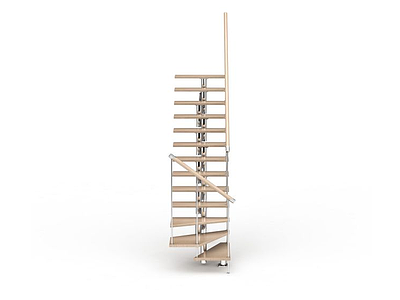 木质楼梯模型3d模型