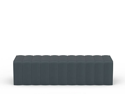 长方形沙发凳模型3d模型