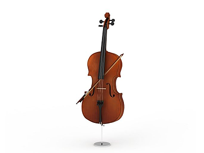 实木小提琴模型3d模型