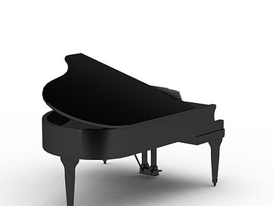 简约钢琴模型3d模型