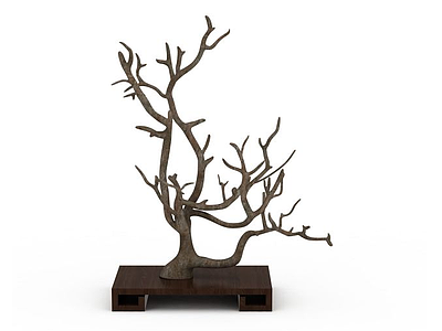 3d树枝雕塑免费模型