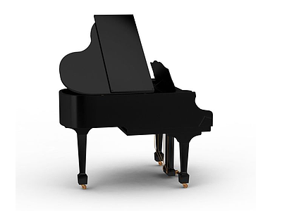 3d简约钢琴架免费模型