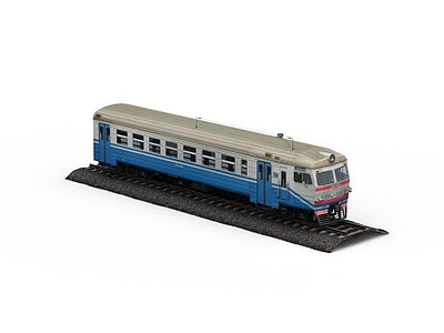 3d客运火车模型