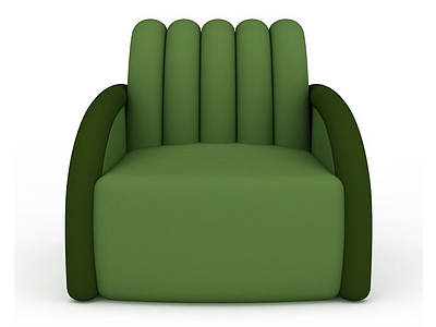 布艺单人沙发椅模型3d模型