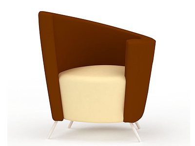 圆筒形沙发模型3d模型