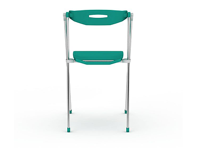 3d绿色简易折叠椅模型