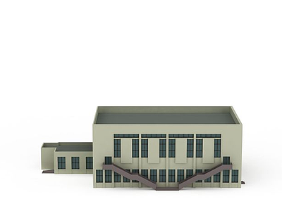 学校建筑模型3d模型