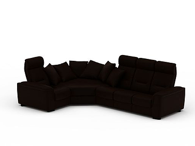 欧式U型沙发模型3d模型