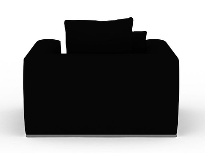 3d黑色单人沙发免费模型