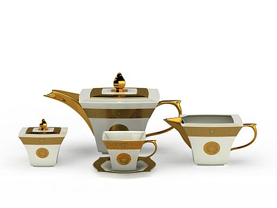 3d创意外国茶具模型