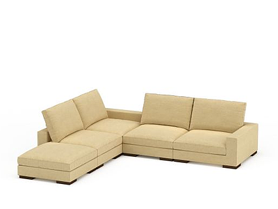 3d米色沙发免费模型