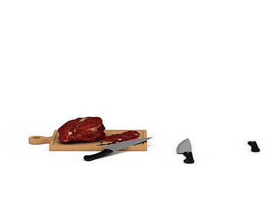 厨房切肉工具模型