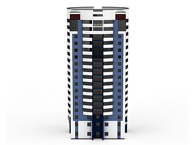 3d现代公寓建筑模型