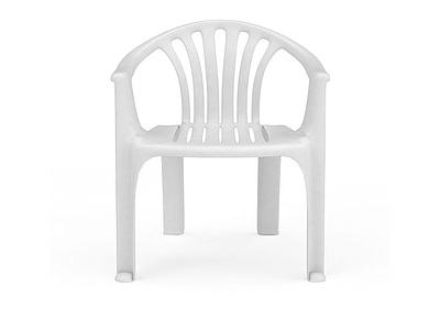 白色塑料靠椅