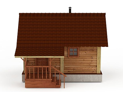3d林间小屋模型