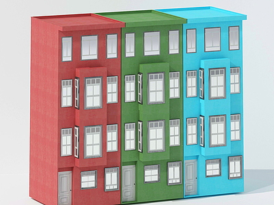 3d公寓建筑模型
