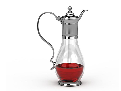 3d红酒茶壶模型