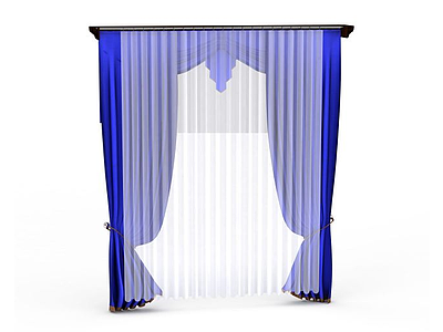 3d地中海式窗帘免费模型