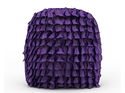 紫色靠垫模型3d模型